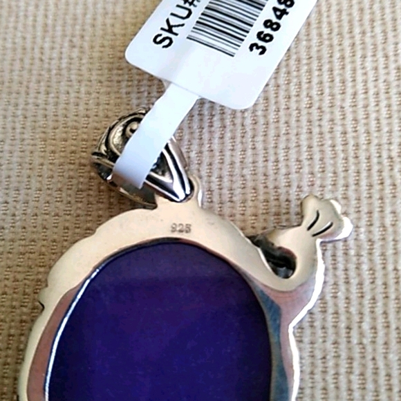 BALI LEGACY PURPLE JADE AND PEACOCK PENDENT - Picture 5 of 7